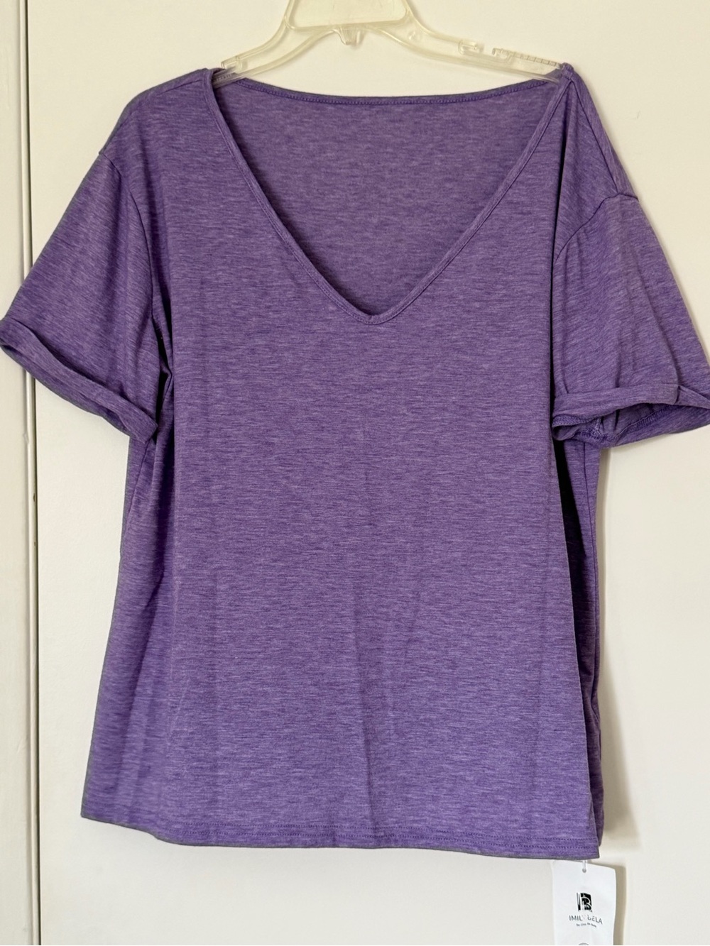 Purple V-Neck Women's Top